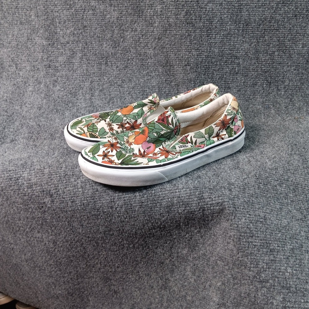 Vans Classic Slip On Tropical Floral Print Shoes Women's Size US8 EUR38.5 UK5.5